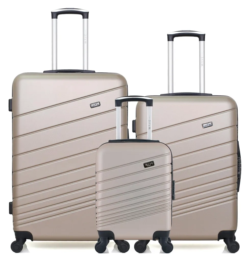Bagagerie de Voyage TIGRE : Lot de 3 Valises Empilables et Ultra Résistantes