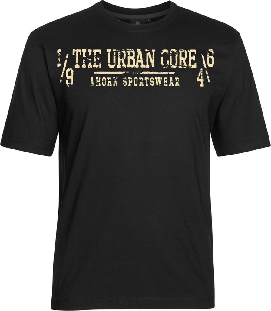 Übergrößen T-Shirt The Urban Core beige AHORN SPORTSWEAR Schwarz 8XL