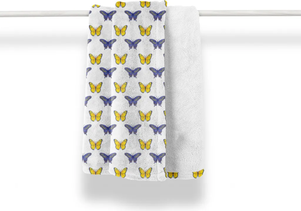 Plaid da Viaggio ABAKUHAUS Farfalle 125x175 - Leggero e Caldo
