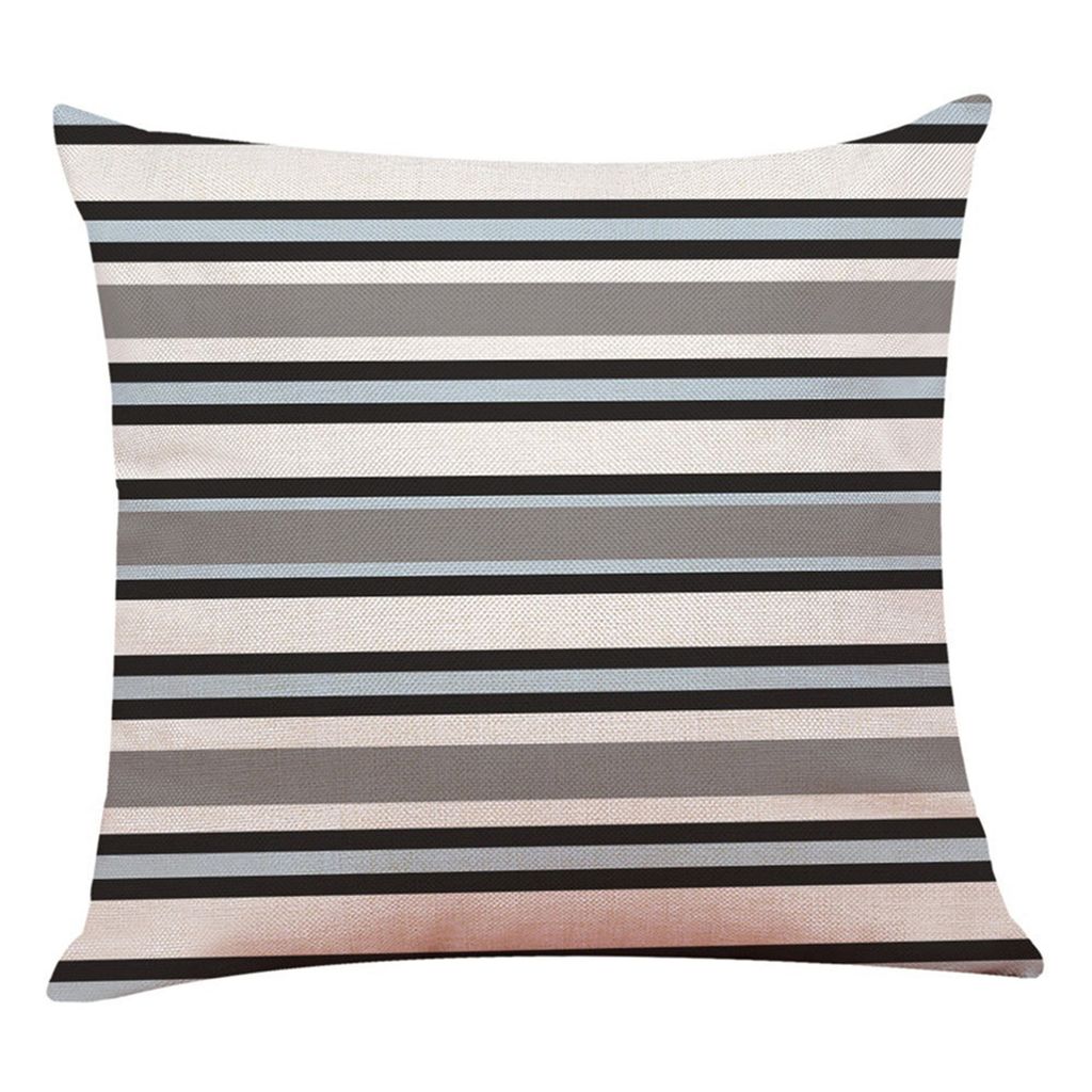 Geometrische Streifenbuchstaben Wäsche Wurfkissen Hülle Sofa BettNachbildung Kissenabdeckung-2#