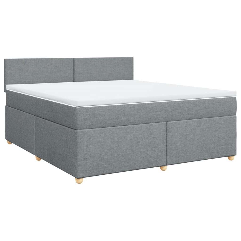 vidaXL Boxspring posteľ s matracom Svetlošedá 180x200 cm Obrázok produktu 