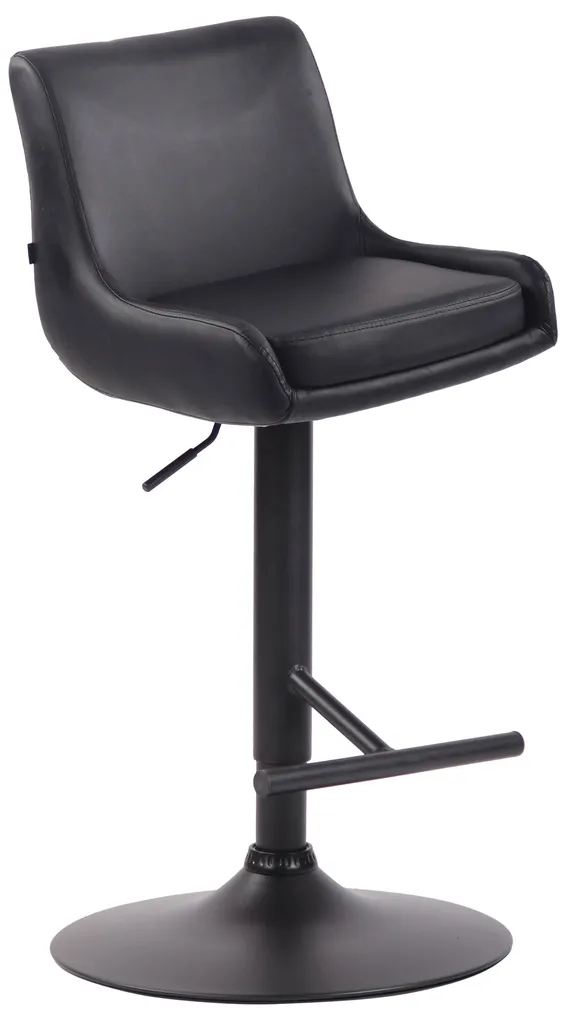 Sgabello Professionale CLP Club Nero Pelle Sintetica Girevole Bar