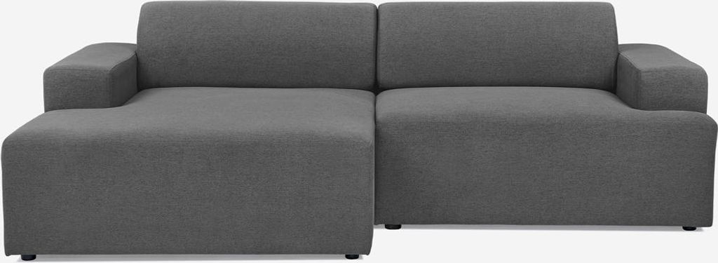 Sofa 3-Sitzer Design mit linkem Liegesessel aus Stoff Seginus - Dunkel Grau