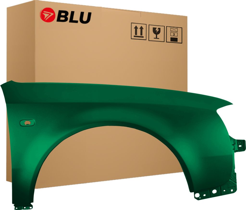 BLU Kotflügel Passend für Audi A6 C5 LZ6L Rechts Grün KaktusGrün | 1997-2001 | Vorderseite Vorne | Lackiert | Einbaufertig