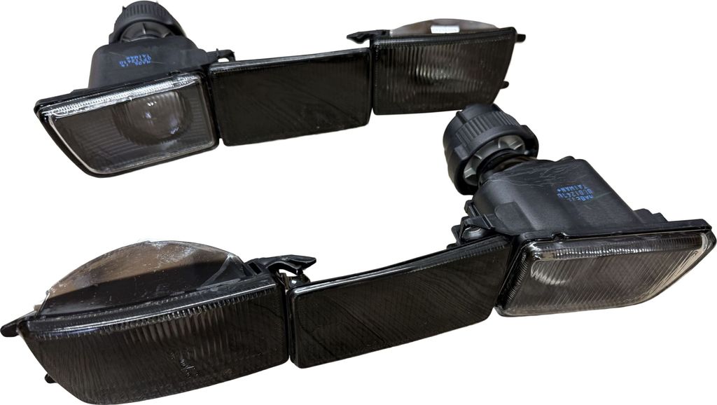 Frontblinker Blinker Schwarz Smoke + kurze Blenden + Nebelscheinwerfer Links
