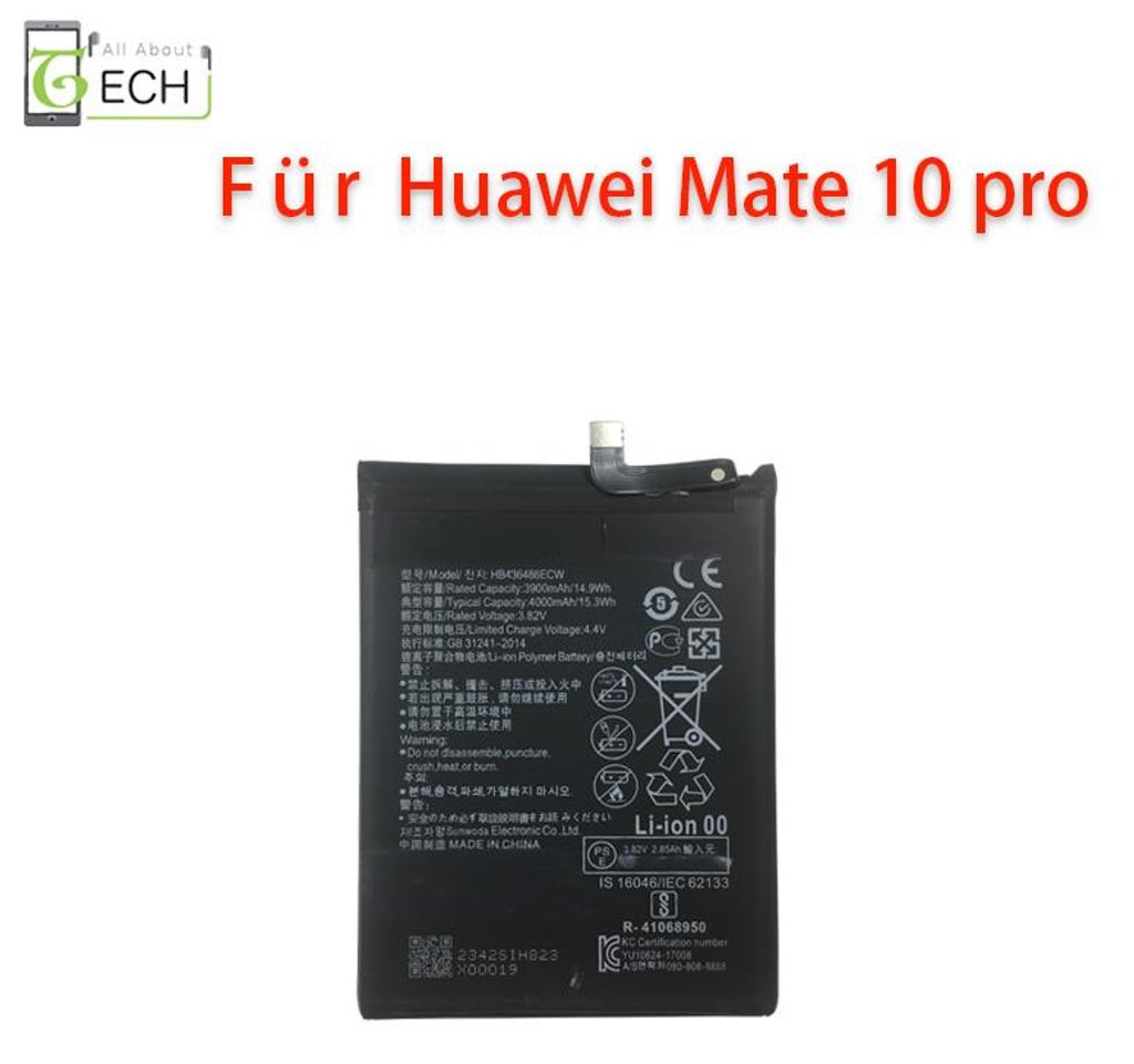 Für Huawei Akku HB436486ECW P20 PRO Mate 10 PRO Accu Produktbild 