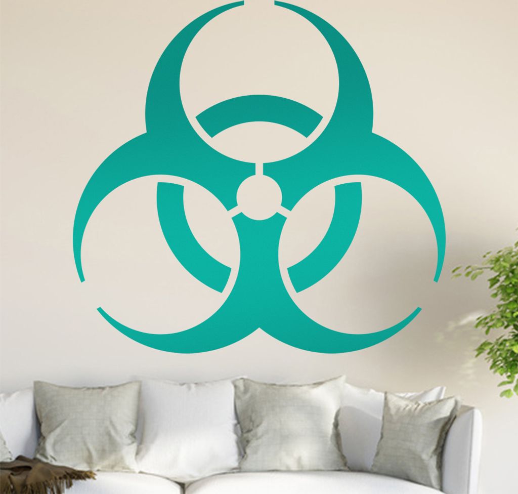 Biohazard Wandtattoo in 6 Größen - Wandaufkleber Wall Sticker - Dekoration, Küche, Wohnzimmer, Schlafzimmer, Badezimmer
