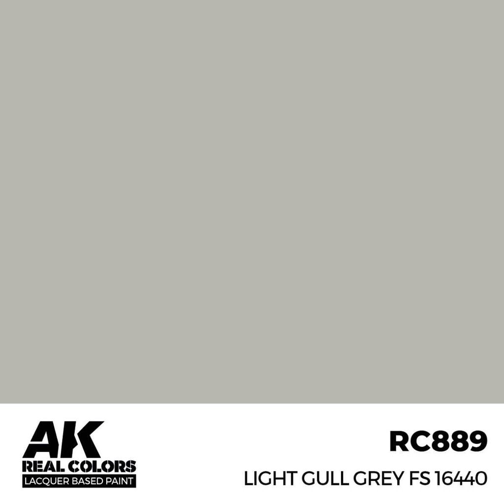 AK Interactive S.L. AK-RC889 REAL COLORS: Light Gull Grey FS 16440 17 ml