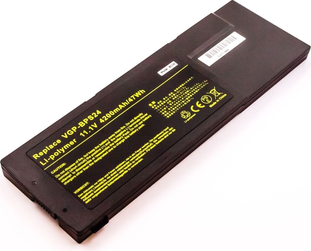 Akku für Sony VPC-SB1Z9E/B Li-Ion 11,1 Volt 4200 mAh schwarz.