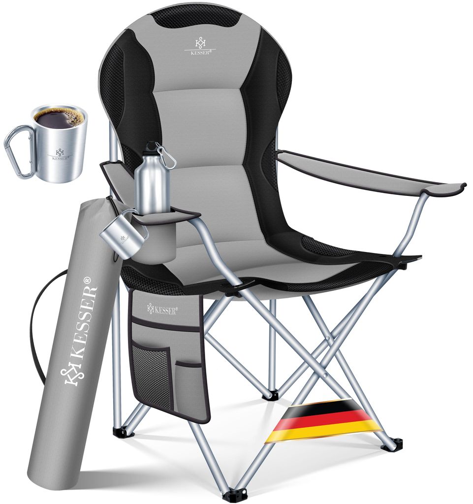 KESSER® Campingstuhl faltbar bis 150 kg Angelstuhl Produktbild 