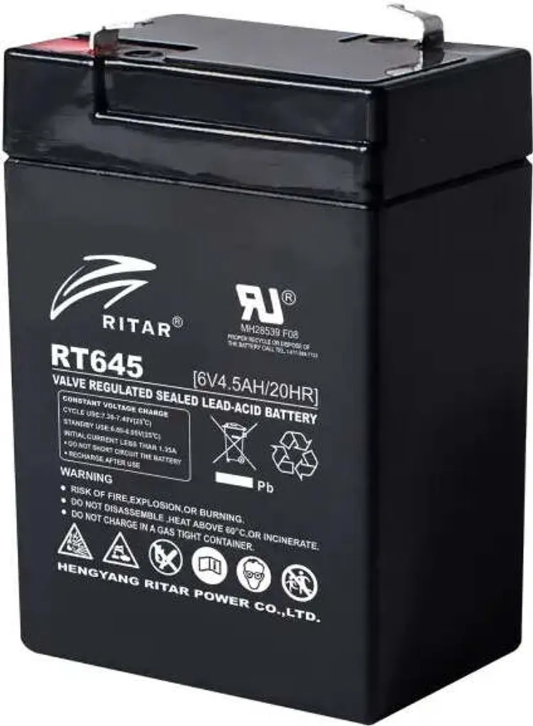 Batteria 6V 4.5Ah per Auto Elettriche Bambini | RITAR RT645 AGM
