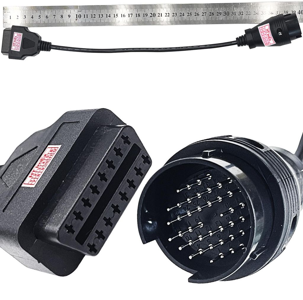 OBD2 Diagnose Adapter kompatibel mit Mercedes Benz 38 Pin Rundstecker Anschluss