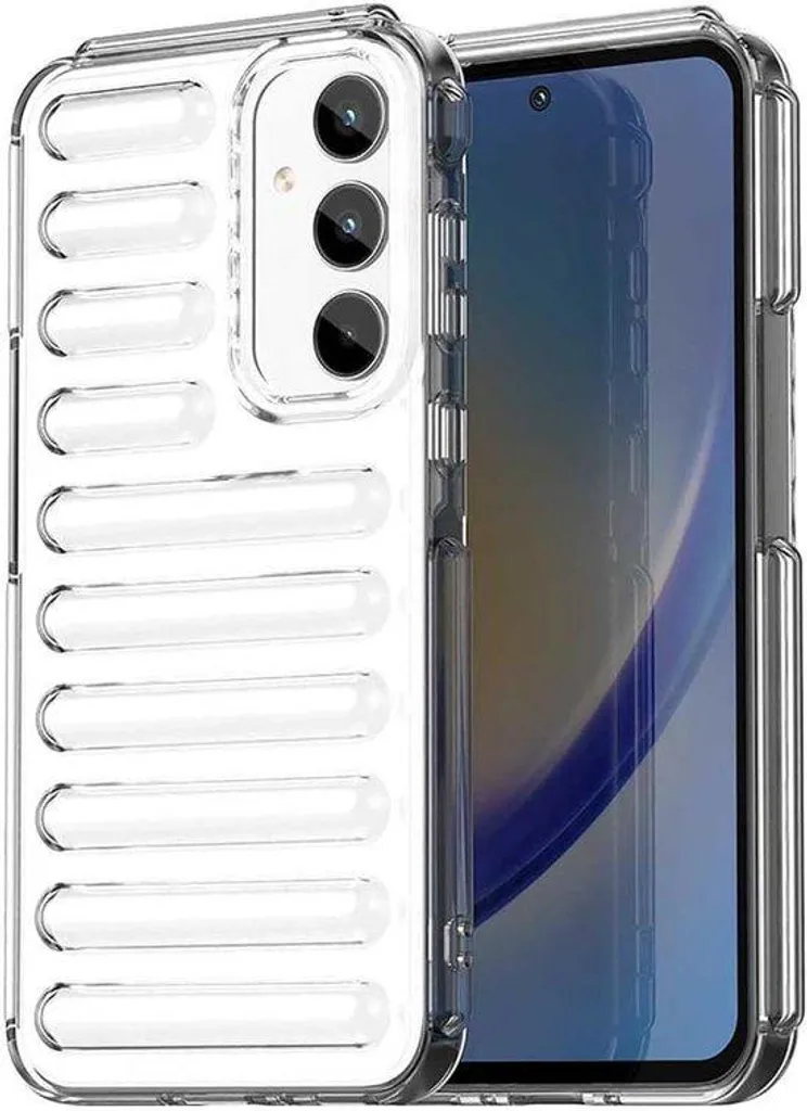 Coque Galaxy A55 5G en silicone transparent avec bordure TPU antichoc