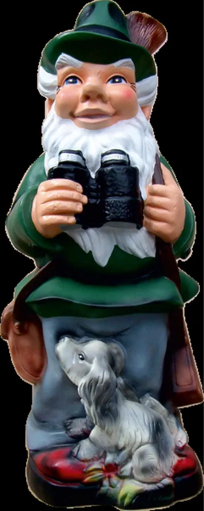 Nain de Jardin Chasseur 8815 - Statue Décorative en Résine Détails Réels