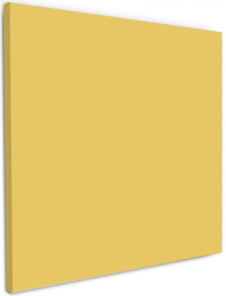 Wallario Premium Leinwandbild Pastellgelb in Größe 50 x 50 cm