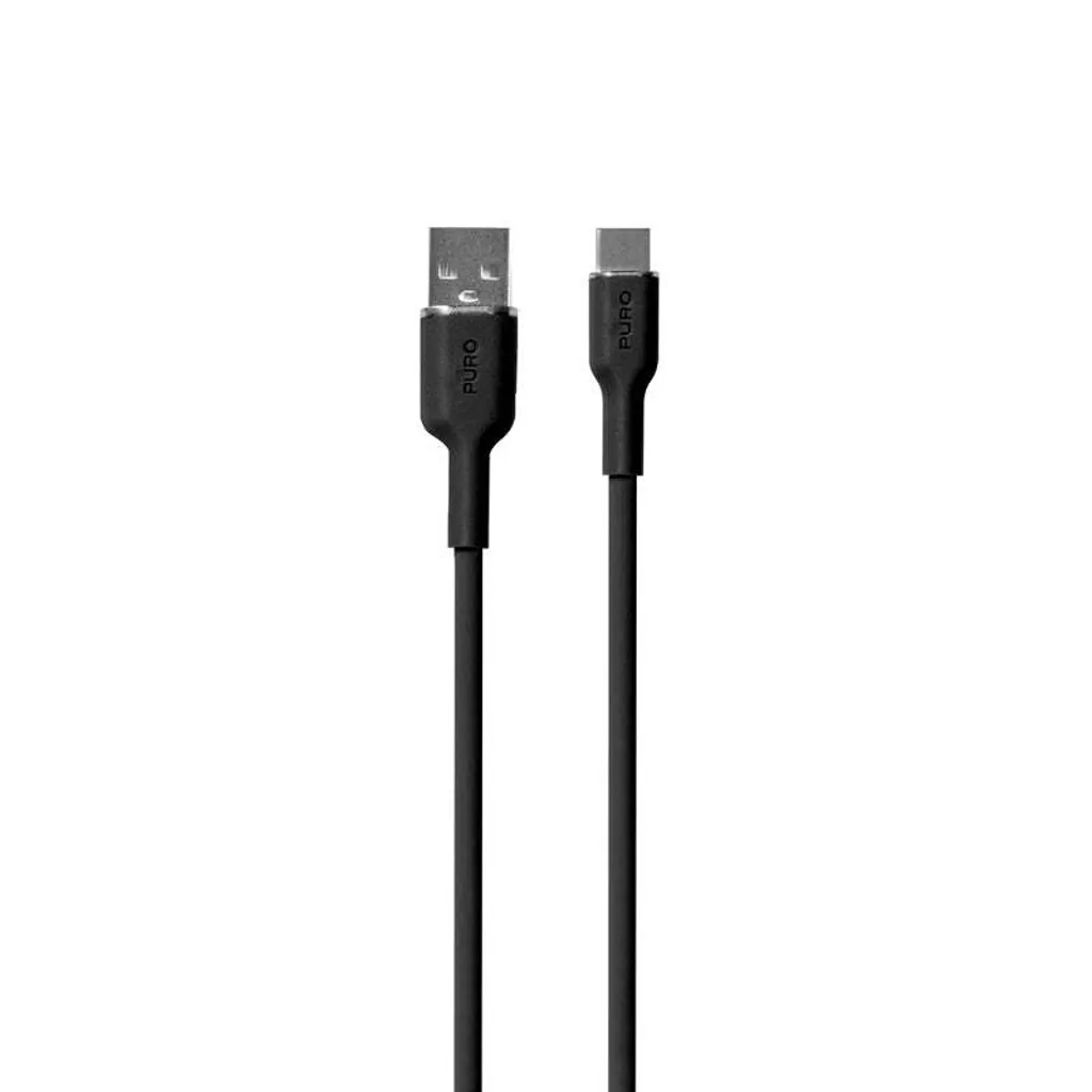 Câble USB-C PURO noir 1.5m résistant pour transfert de données rapide - 2
