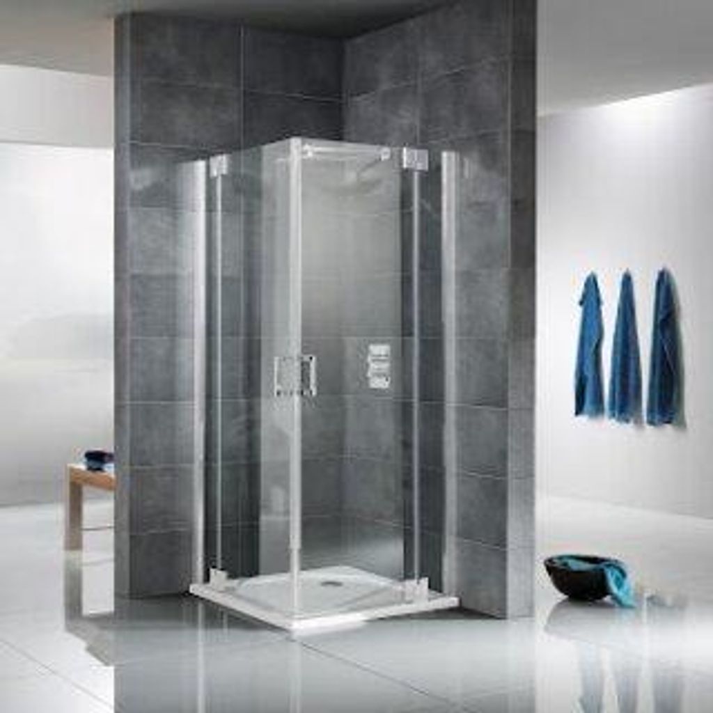 HSK 2125017-41-126 K2P Eckeinstieg Pendelbar 4-teilig 900x800x2000mm Chromoptik TwinSeal + Mattglas