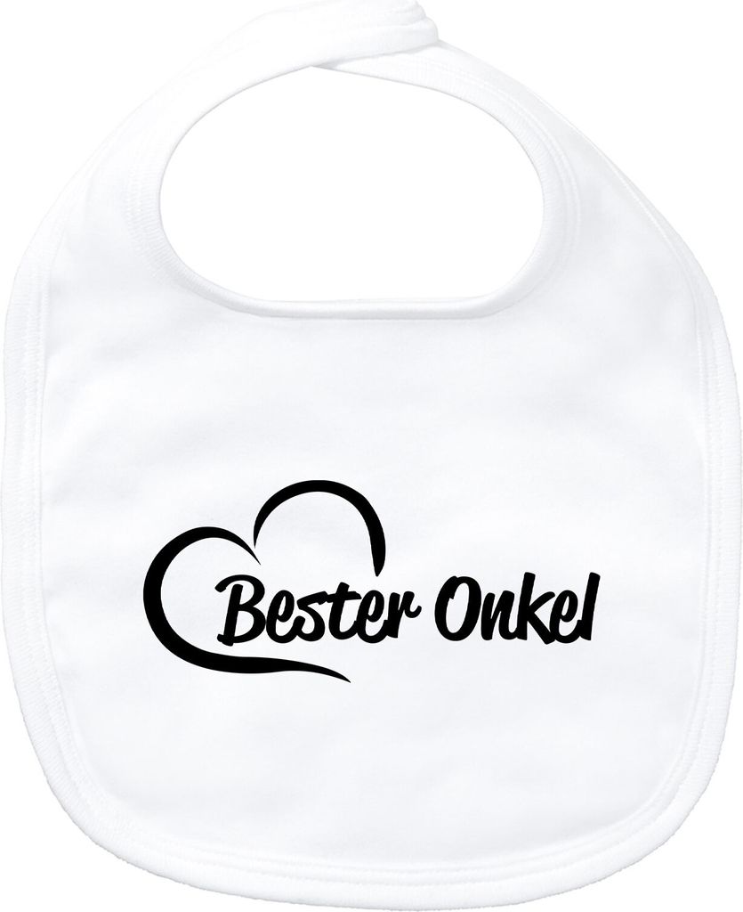 Huuraa Baby Lätzchen Bester Onkel Herz White Klettverschluss Baumwolle Latz Geschenkidee