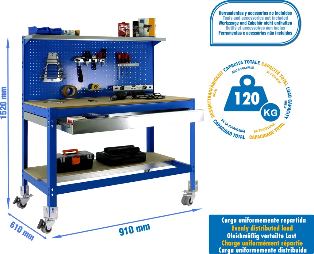 Établi Mobile BT3 BOX 900 : Finissez-en avec le Désordre en Atelier