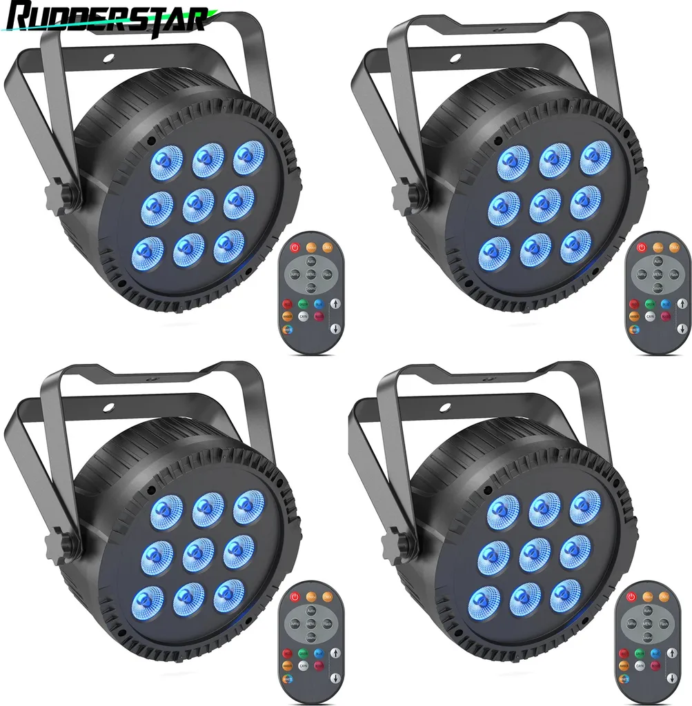 Kit 4 Luci LED Par 54W RGBW - Il Top per DJ e Club Itineranti