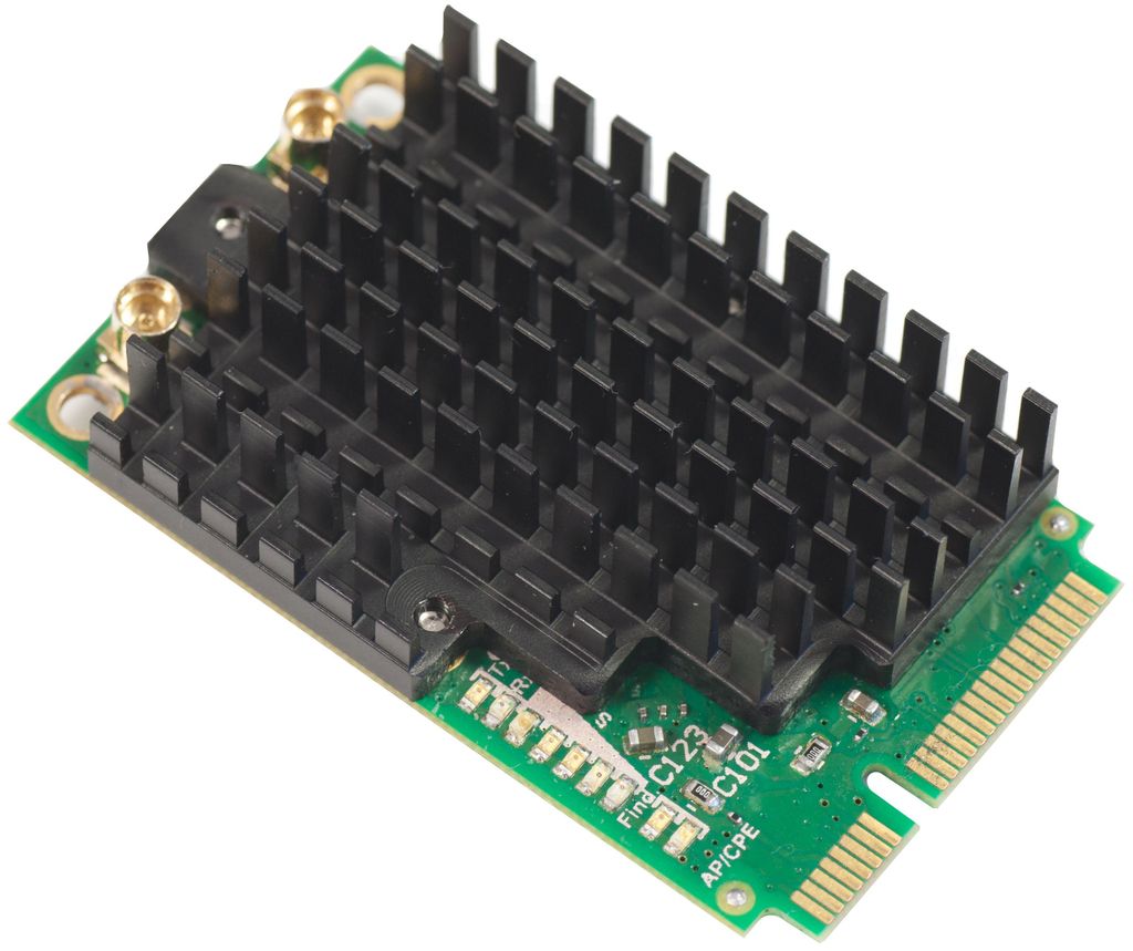 Mikrotik R11E-2HPND, Eingebaut, Kabellos, Mini PCI Express, RF Wireless, Wi-Fi 4 (802.11n), Grün, Schwarz