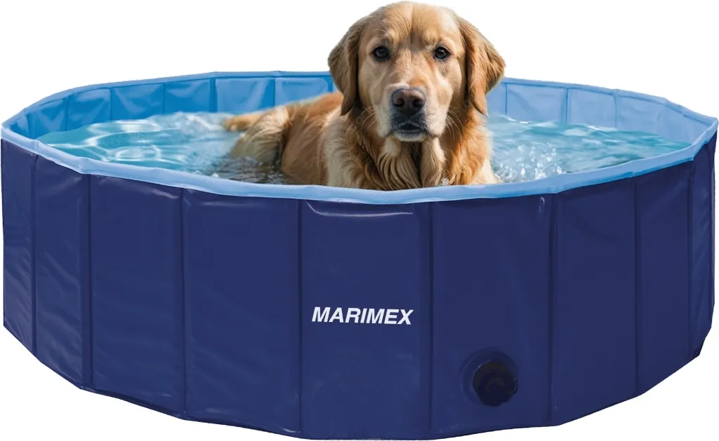 Baignoire pour chien pliable bleue 80 cm - Accessoire fraîcheur été