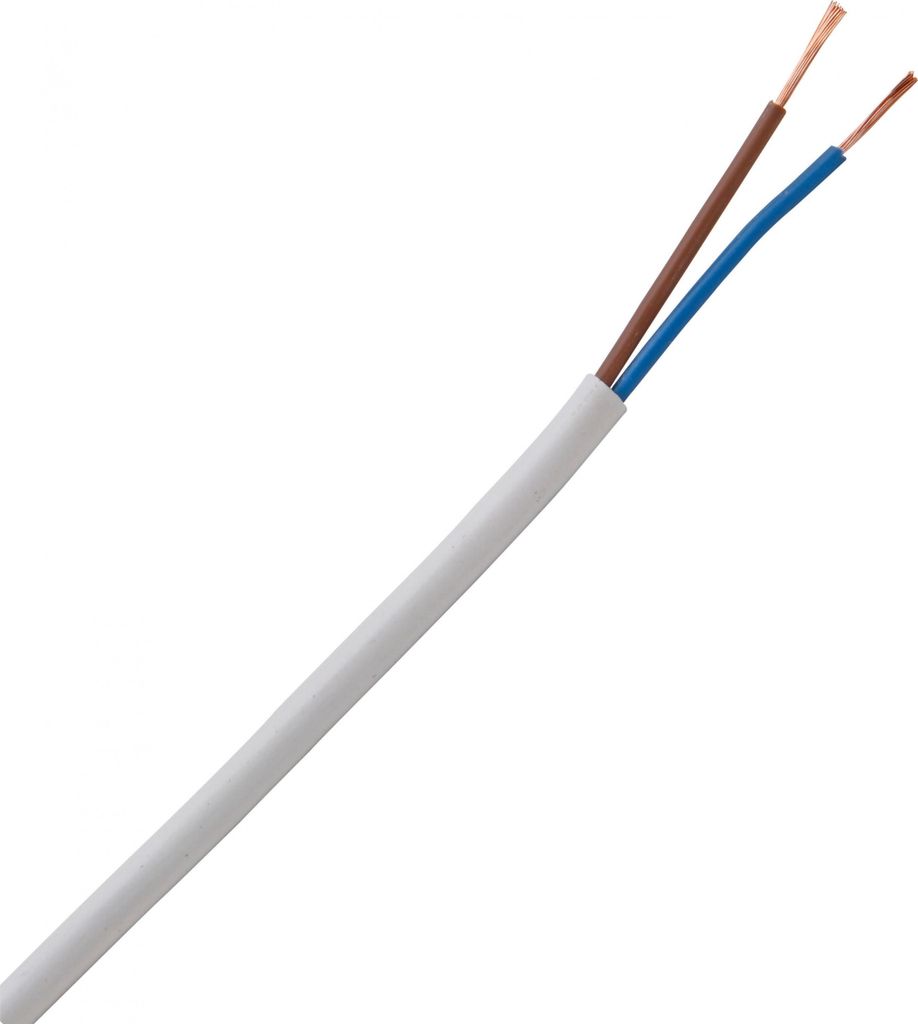 Kopp Leichte Schlauchleitung H03VV-F 2G x 0,75 mm² 2-adrig 5 m weiß