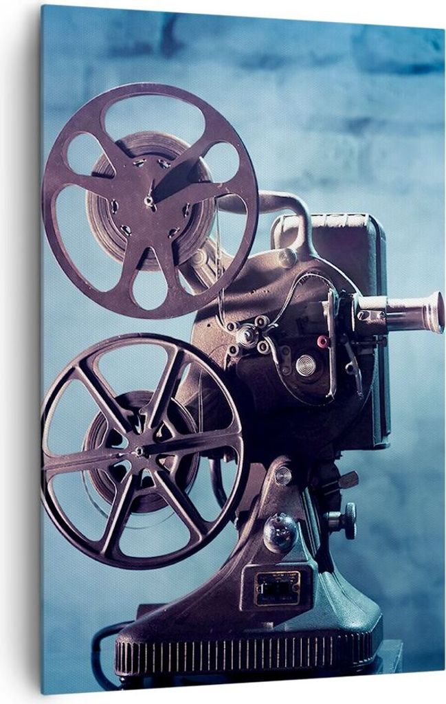 Bild auf Leinwand - Leinwandbild - Einteilig - Film projektor gedächtnis geschichte - 80x120cm - Wand Bild - Wandbilder - Leinwanddruck - Wanddeko...