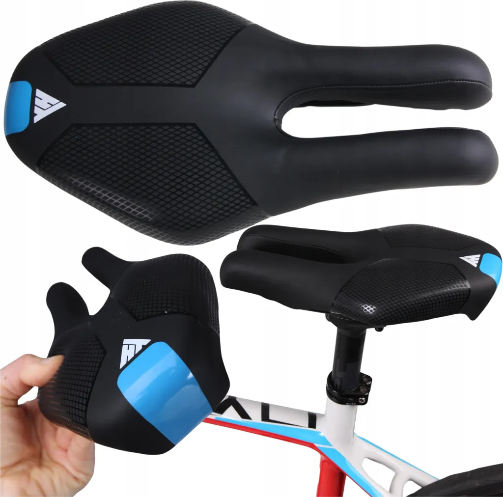 FIT4MED Selle de vélo Noire 128x250mm Ergonomique pour Cyclisme