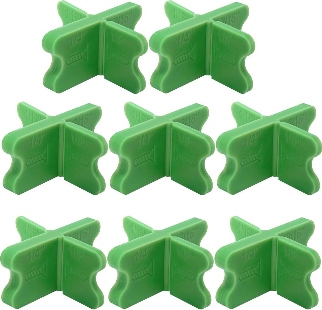 1/4/8-teiliges Terrassenabstandshalter-Werkzeugset für 4 verschiedene Stärken (1/16, 1/8, 3/16, 1/4 Zoll) aus PVC, Hartholz, druckimprägniertem ...