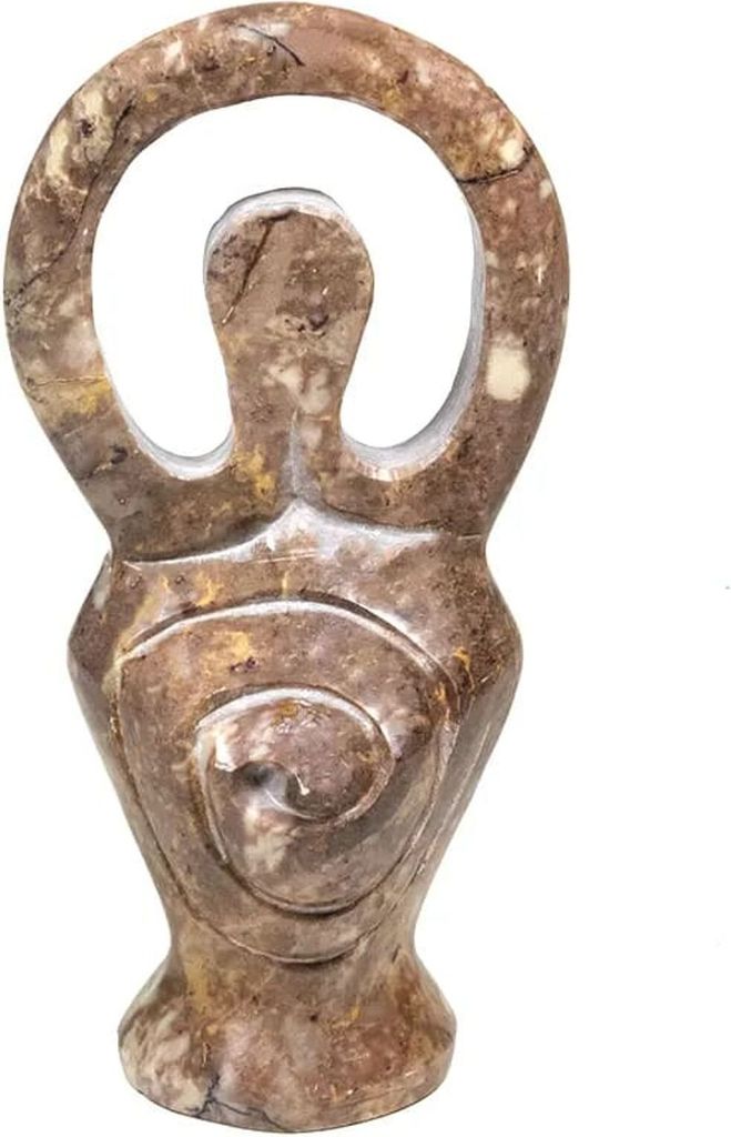Göttinnen-Statuette, Speckstein, natürlich, 2 Stück, 240 g; 12 cm