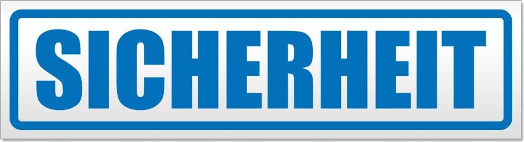 Sicherheit Security Magnetschild Schild magnetisch