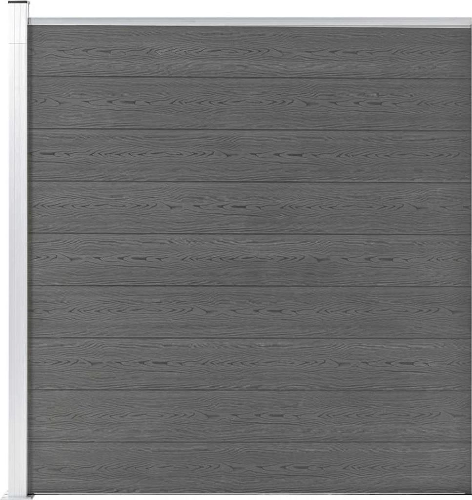 vidaXL Gartenzaun WPC 175x186 cm Grau
