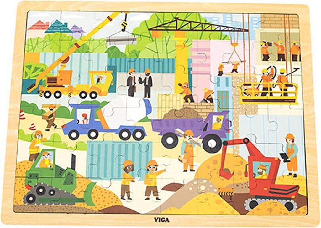 Viga 44585 Puzzles auf einem Block mit 48 Teilen - Produktbild 