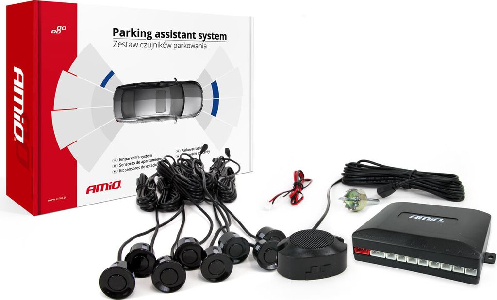 AMiO Assistente al parcheggio con cicalino/buzzer a 8 Immagine del prodotto 