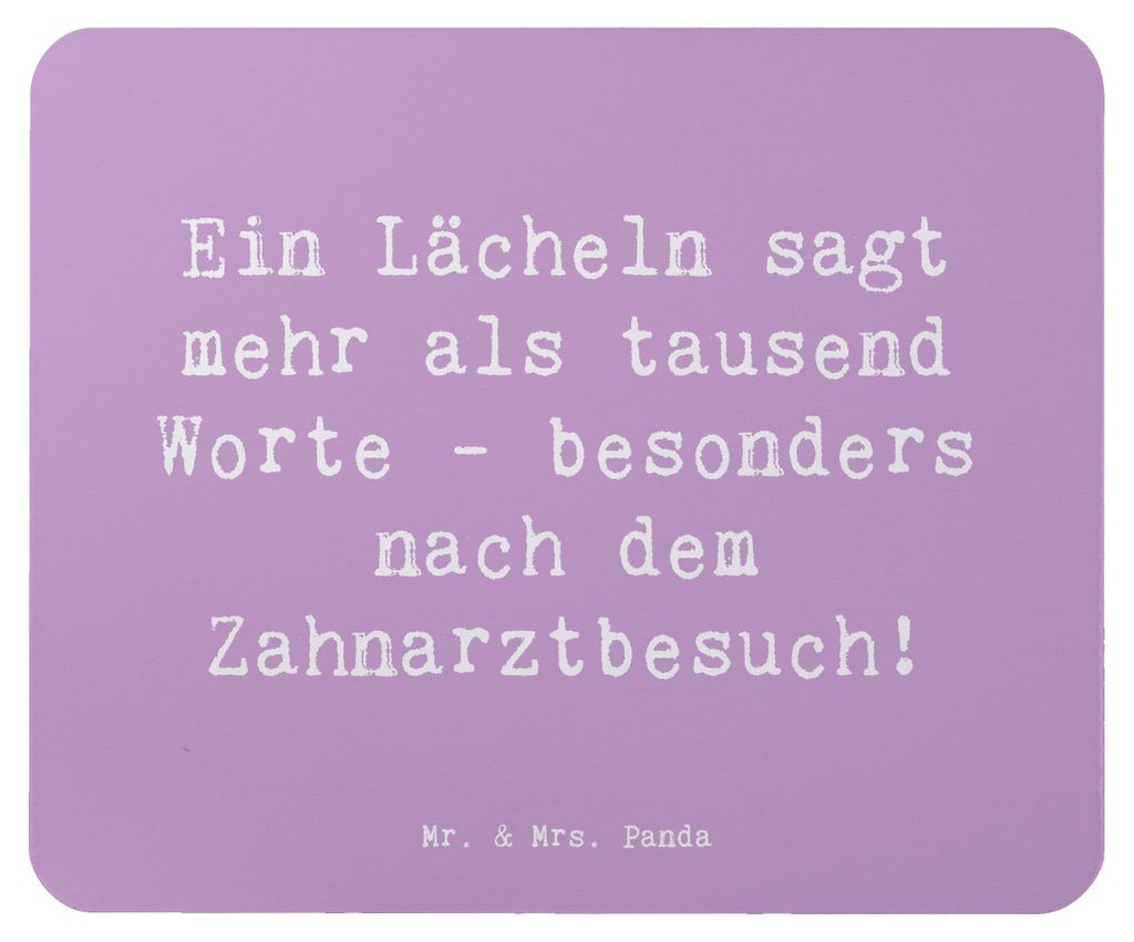 Mr. & Mrs. Panda Mouse Pad Spruch Zahnärztin Lächeln - Lavendeltraum - Geschenk, Beruf, personalisierte Geschenke, Mousepad, mousematte, für, Be...