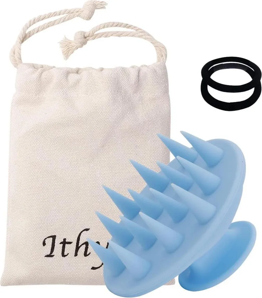 Ithyes Massaggiatore Cuoio Capelluto Silicone Blu | Addio Forfora e Prurito