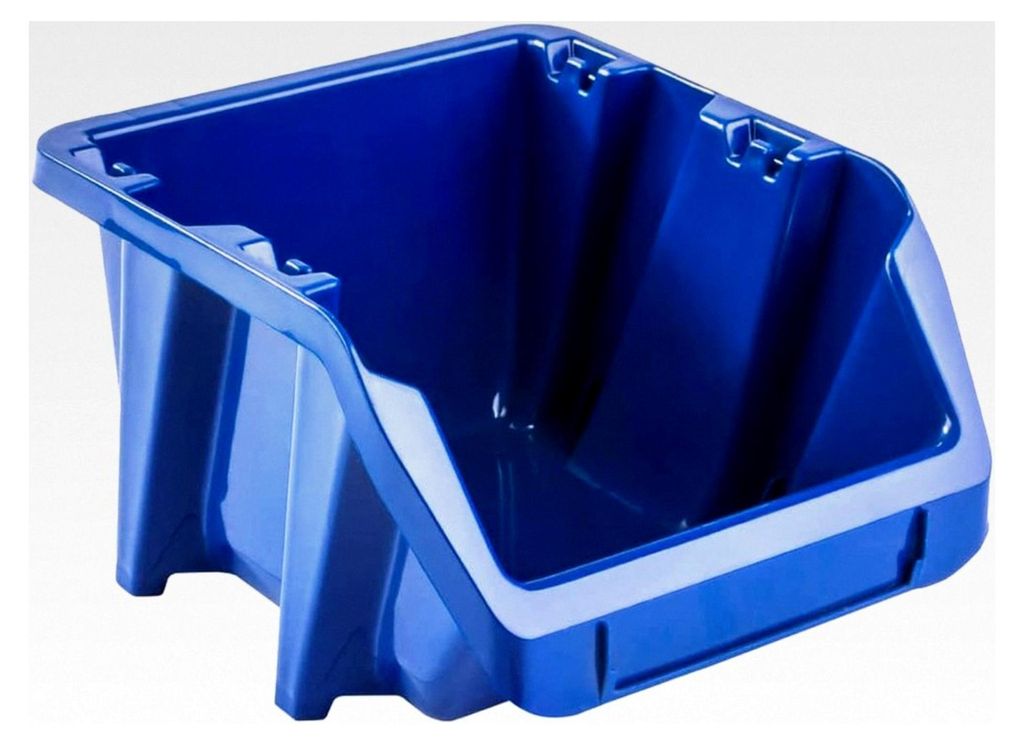 Stapelboxen Set - 10 Stück Stapelbox 210 x 200 x 135 mm - Sichtlagerboxen, Blau