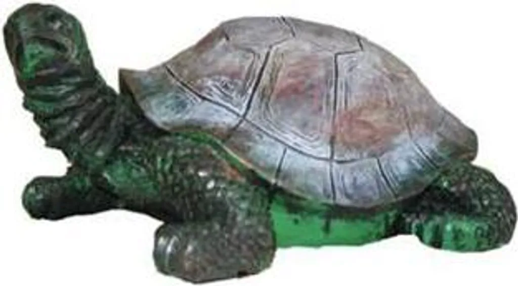 Statue tortue en résine peinte de 12cm au style pop art unique