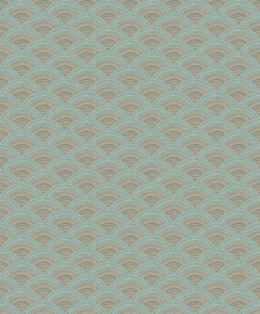 Masureel Tapete Art Decó Muster Grün - 631902 - 53 cm x 10.05 m