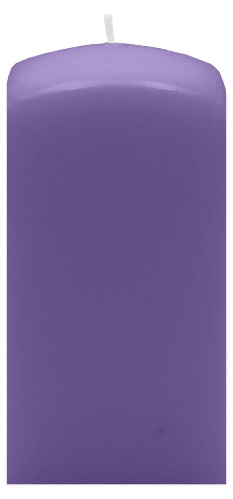 Quader Kerzen Veilchen Lila 20 x Ø 7/7 cm, 4 Stück