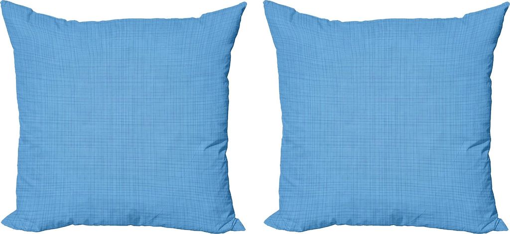 ABAKUHAUS Blau Kissenbezug Set (2Stück), Linien und Streifen Künstlerische Zusammenfassung Blue Tone Faszinierende Peaceful Modern Art Illustrati...