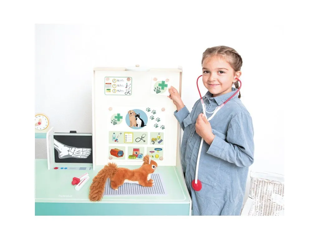 Jeu d'imitation cabinet médical Beleduc en bois avec accessoires - 17