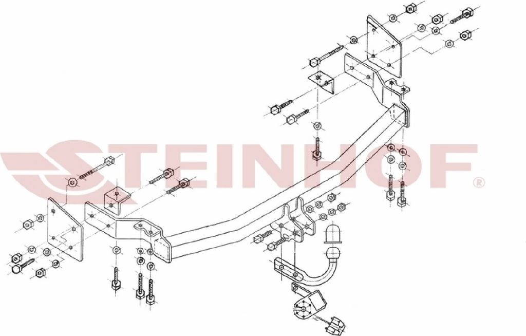 Z546714 Anhängerkupplung passend für HYUNDAI Santa Fe I 09/2000-2006 starr