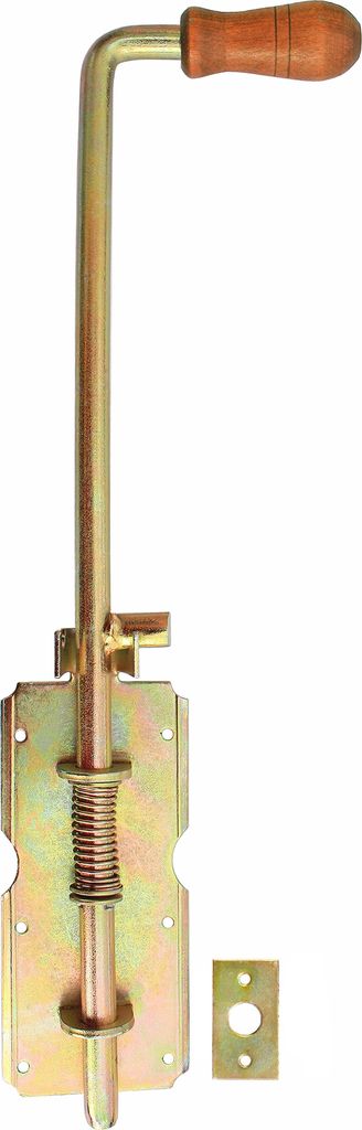 Federriegel Torriegel Bolzenriegel Schlossriegel 470 /14 mm Gelb Verzinkt