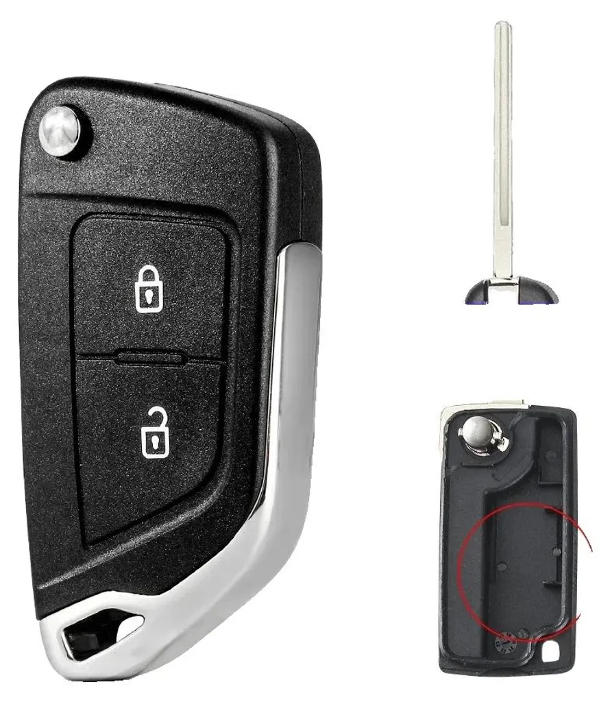Boîtier Clé 2 Boutons CE0523 HU83 compatible Peugeot Citroën Haute Qualité