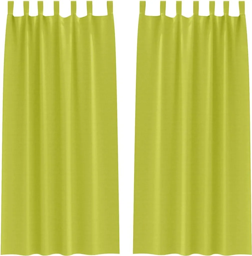 vidaXL Tende Oscuranti Verdi 245x140cm - Set 2 Pezzi per Privacy Totale