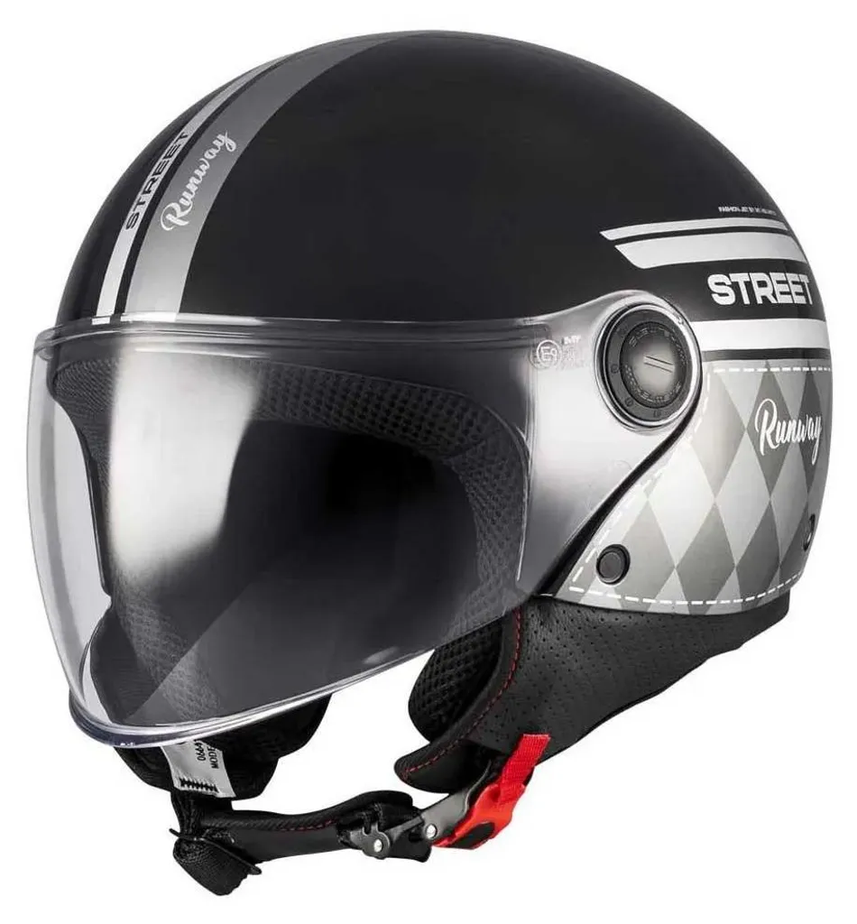 Casque Jet Léger MT Helmets Street S Runway Noir M : Fini la Chaleur en Ville