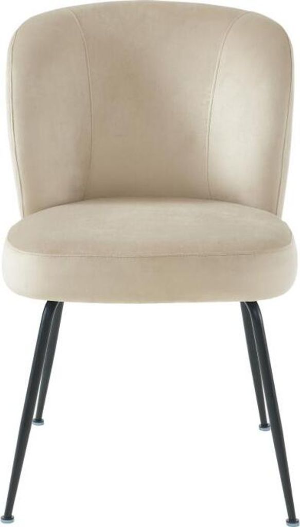 2 stühle aus velour und metall - farbe beige - POLPONA by Pascal MORABITO
