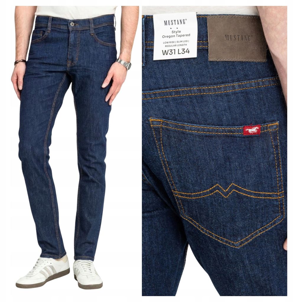 MUSTANG | Jeans da uomo Oregon Tapered, denim blu, taglia Immagine del prodotto 